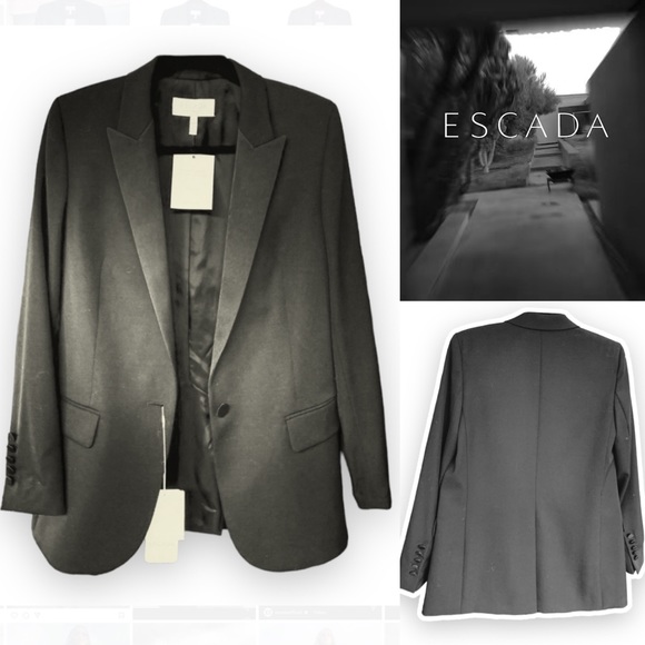 NWT ESCADA Long Blazer in Black - $680 -Size 6 🖤 - Picture 2 of 13